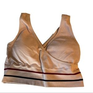 Blush Everyday Athletic Bra Zyia Blossom Waffle Stripe